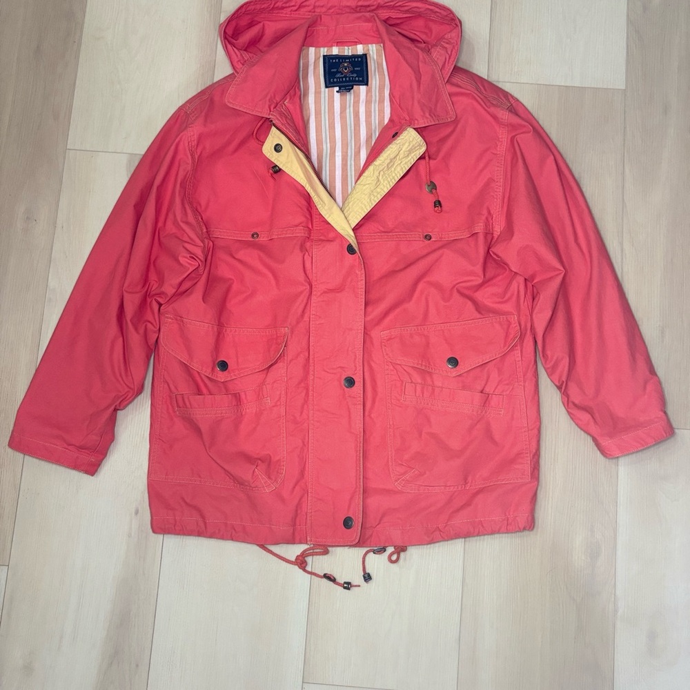 Vintage Coral Hooded Jacket